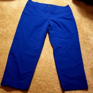 Bright blue work pants - cropped